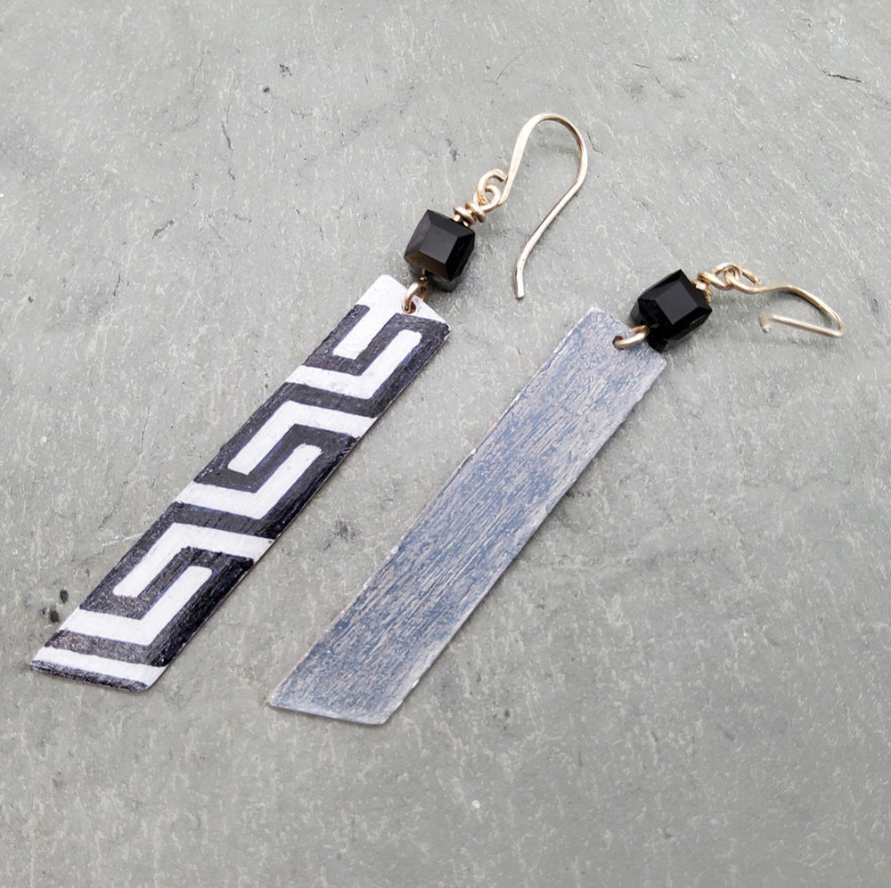 Black & White Geometric Earrings