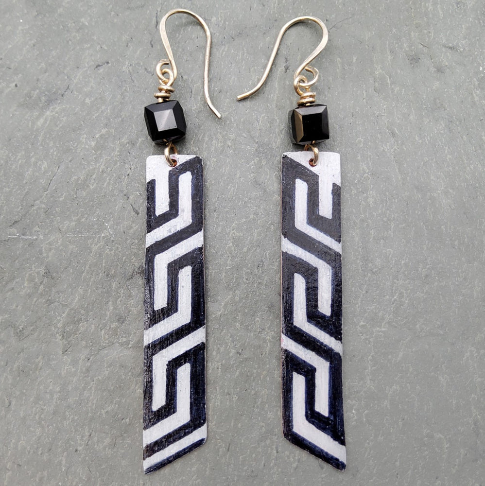 Black & White Geometric Earrings