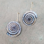 Blue Ammonite Earrings