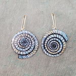 Blue Ammonite Earrings