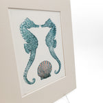 Two Seahorses Etching