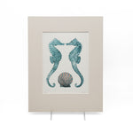 Two Seahorses Etching