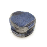 Blue and Grey Pillbox Hat