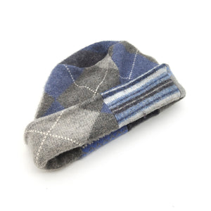 Blue and Grey Pillbox Hat