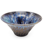 Deep Blue Carved Swirl Bowl