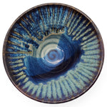 Deep Blue Carved Swirl Bowl