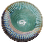 Soft Teal Carved Swirl Bowl