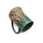 Green Vine Carved Mug