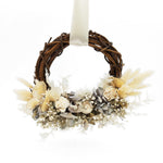 Small White Ribbon Grapevine Wreath