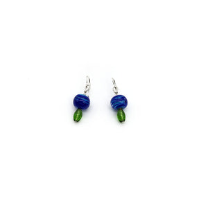 Blue and Green Beaded Earrings