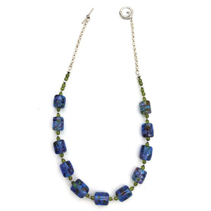 Aquatic Shimmers Lampwork Glass Necklace