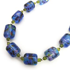 Aquatic Shimmers Lampwork Glass Necklace