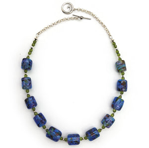 Aquatic Shimmers Lampwork Glass Necklace