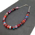 Red Lampwork Beaded Necklace