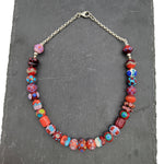 Red Lampwork Beaded Necklace