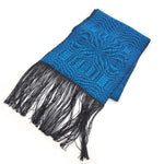 Blue & Black Tencel Scarf