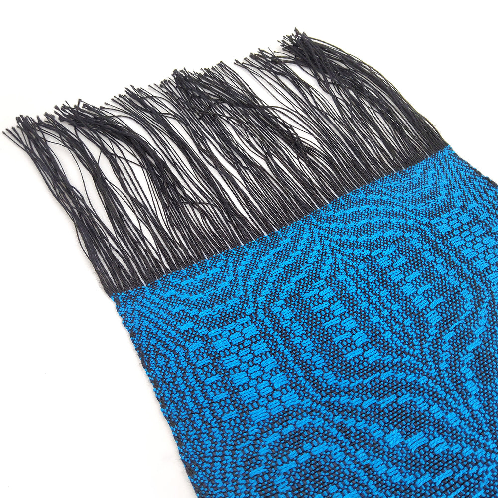 Blue & Black Tencel Scarf