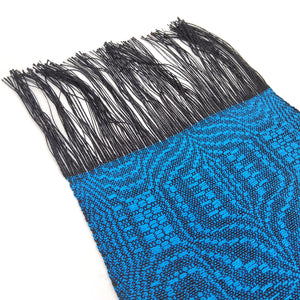 Blue & Black Tencel Scarf
