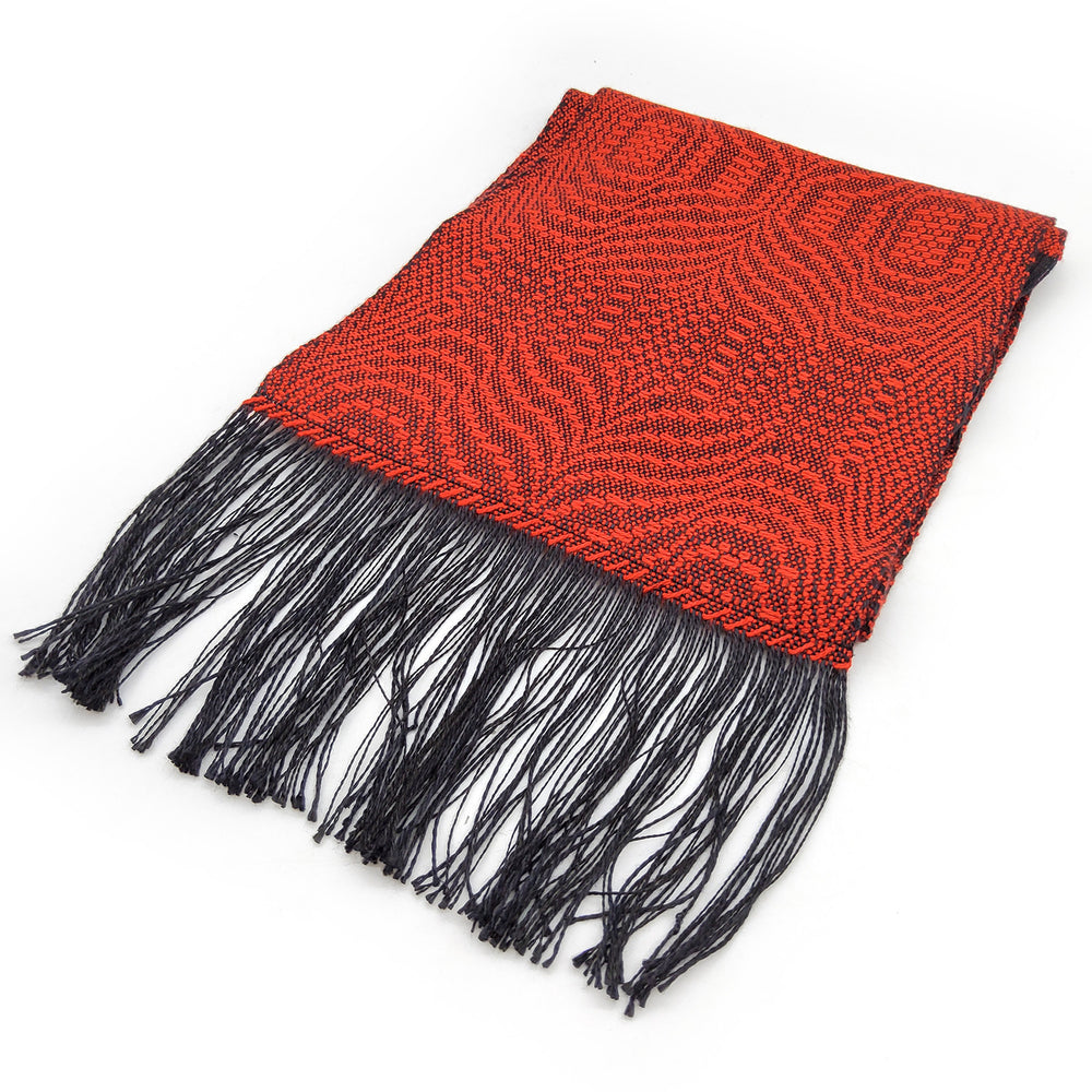 Black & Scarlet Tencel Scarf