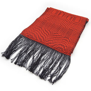 Black & Scarlet Tencel Scarf