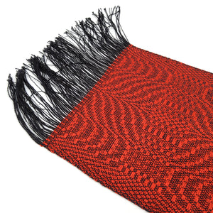 Black & Scarlet Tencel Scarf