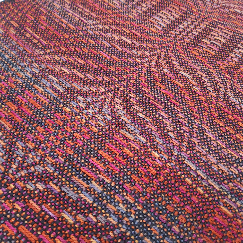 Rippled Red & Grey Tencel Scarf
