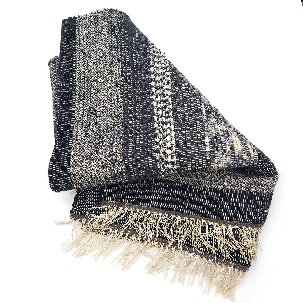 Black & White Loom Woven Area Rug