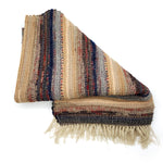 Tan, Blue & Red Loom Woven Area Rug