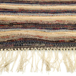 Tan, Blue & Red Loom Woven Area Rug