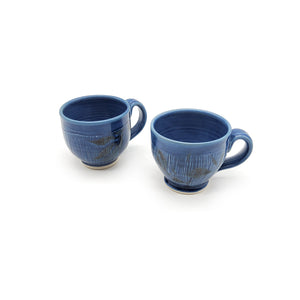 Blue Mug With Leaves