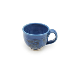 Blue Mug With Leaves