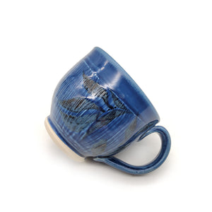 Blue Mug With Leaves