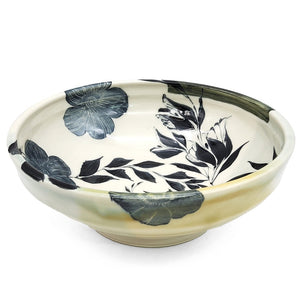 Large Botanical Ceramic Serving Bowl