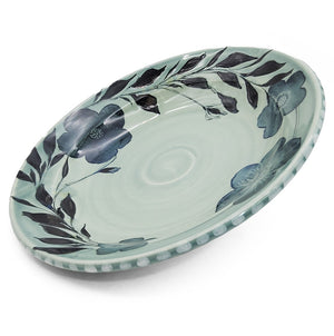 Shallow Floral Serving Bowl