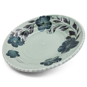 Shallow Floral Serving Bowl