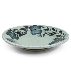 Shallow Floral Serving Bowl