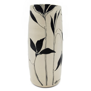 Botanical Black & White Cylinder Vase