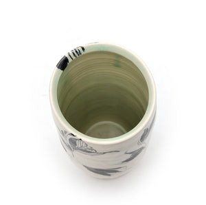 Botanical Black & White Cylinder Vase