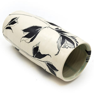 Botanical Black & White Cylinder Vase