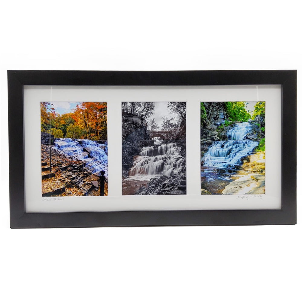 Cascadilla Falls Framed Triptych