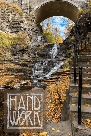 "Stairs At Cascadilla in Autumn" Print