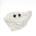 Black Heart and Silver Earrings
