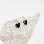 Black Heart and Silver Earrings