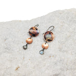 3 Tier Labradorite Earrings