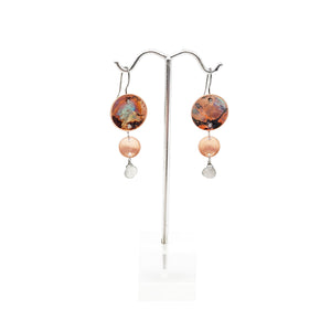 3 Tier Labradorite Earrings