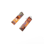 Firepainted Rectangle Tapestry Earrings