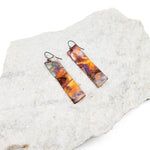 Firepainted Rectangle Tapestry Earrings