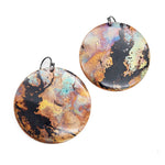 Convex Firepainted Circle Earrings
