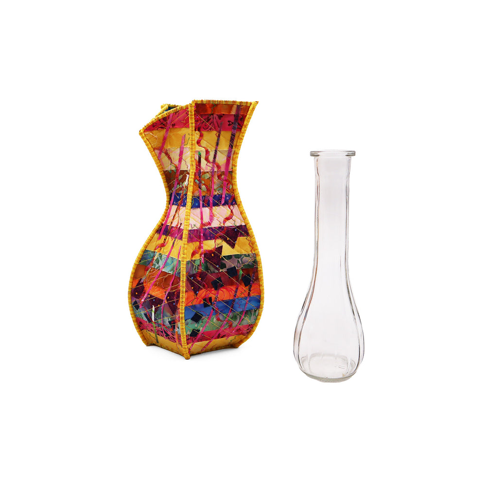 Asymmetric Pentagonal Fabric Vase