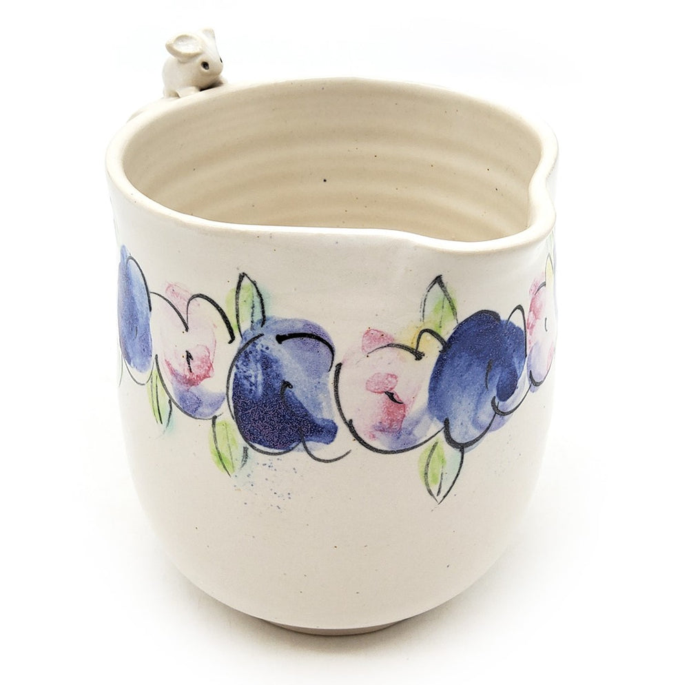 Floral Pitcher With Bunny